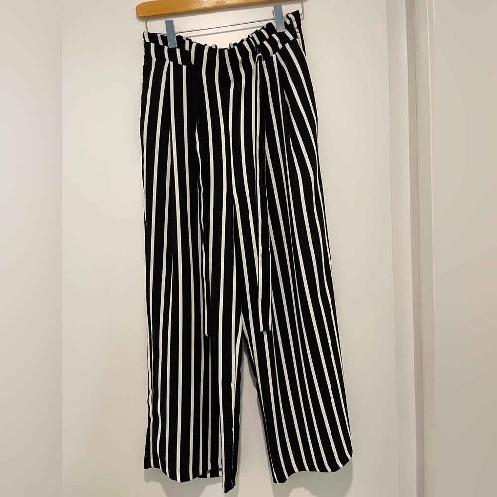 Zara striped culotte pants